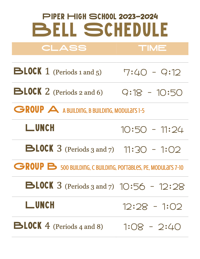 23-24 Bell Schedule